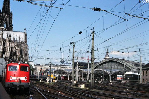 Tracks leading from Central Rail Station. Köln, Germany.