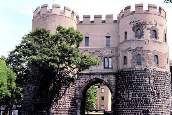 Hahnentor, one of the twelve city gates (1180-1220) securing the road to Aachen. Köln, Germany.