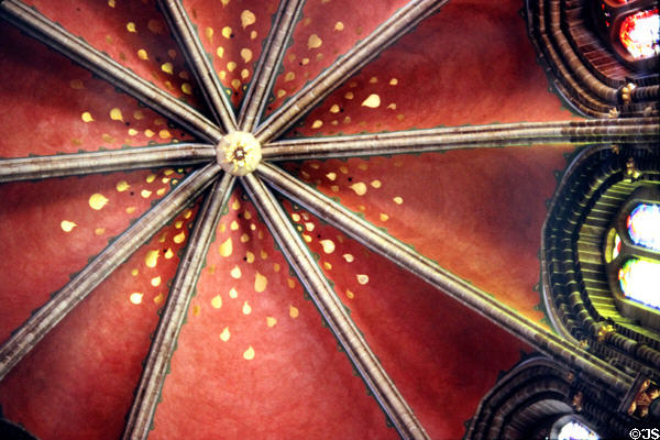 St Gereon Church interior with large decagonal oval dome. Köln, Germany.