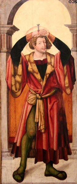 St Pantaleon painting (c1520-30) by follower of Albrecht Dürer at Wallraf-Richartz Museum. Köln, Germany.
