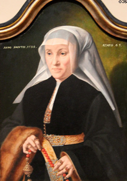 Portrait of a 45 Year-old Woman (1538) by Bartholomäus Bruyn, the Elder at Wallraf-Richartz Museum. Köln, Germany.