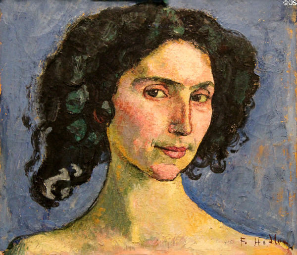 Portrait of Giulia Leonardi painting by Ferdinand Hodler at Wallraf-Richartz Museum. Köln, Germany.