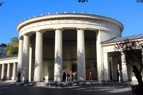 Eisenbrunnen pavilion (1827) featuring two sulfurous drinking fountains. Aachen, Germany.