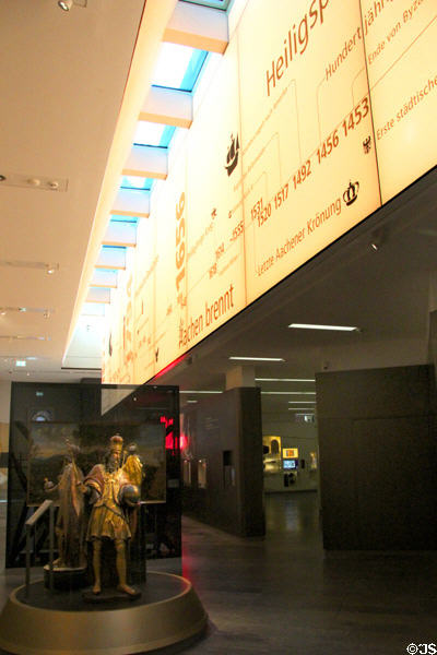 Modern style of entrance area at New Aachen City Museum. Aachen, Germany.