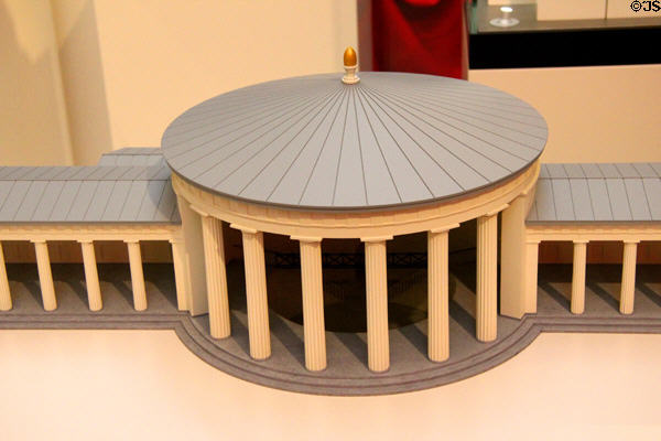 Model of structure protecting Eisen Fountains (1st half of 19thC) after plans by Johann Peter Cremer at New Aachen City Museum. Aachen, Germany.