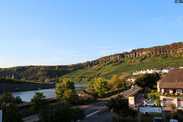 Mosel River valley seen from Nittel. Nittel, Germany.