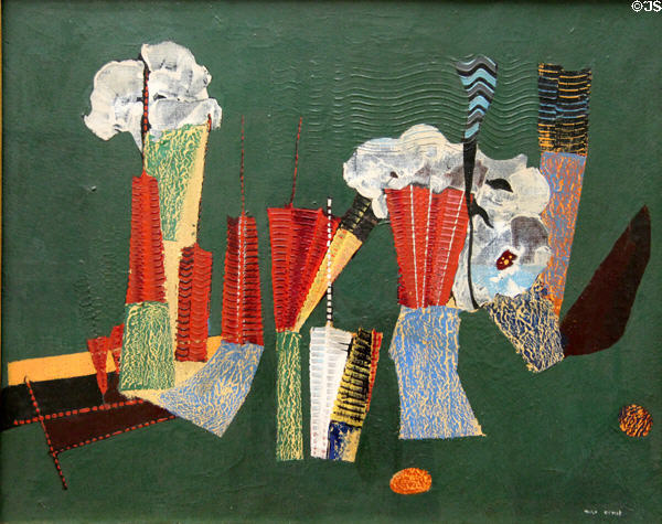 Flowers of Fishbones painting (1928) by Max Ernst at Hamburg Fine Arts Museum. Hamburg, Germany.