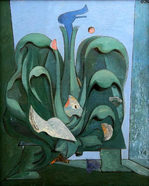 Human Figure painting (1930) by Max Ernst at Hamburg Fine Arts Museum. Hamburg, Germany.