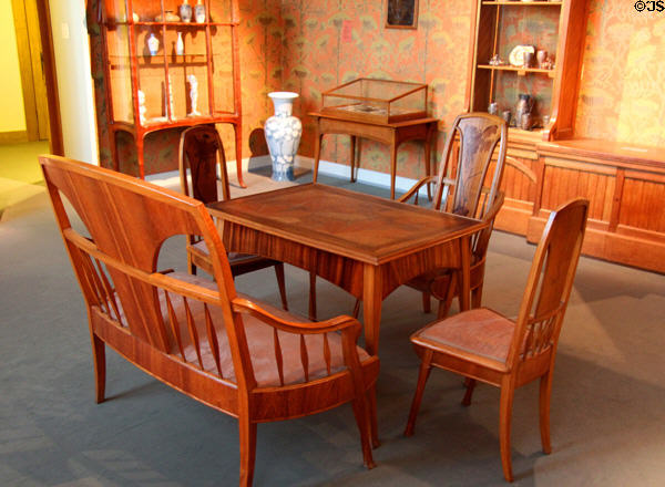 Room with furnishings from Maison Krieger (c1899) by A. Damon & Colin (Paris) at Hamburg Decorative Arts Museum. Hamburg, Germany.