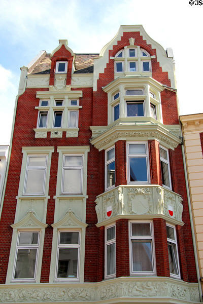 Heritage gingerbread building m.s. (1900). Lübeck, Germany.