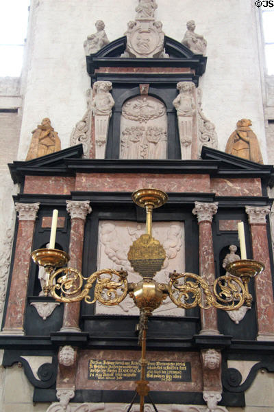 Memorial tomb (1636) at St Mary's Church. Lübeck, Germany.