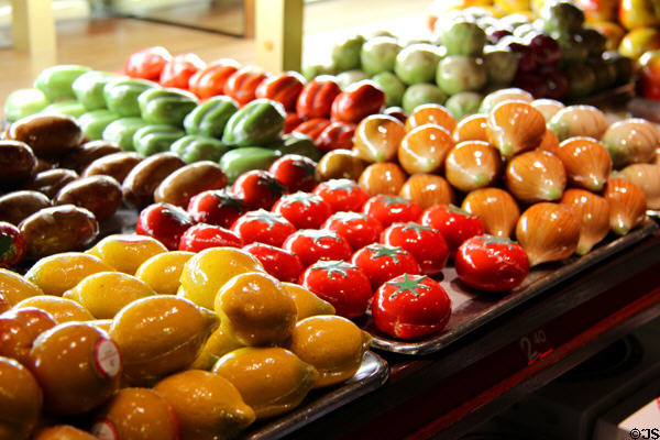 Marzipan fruit-shaped candy. Lübeck, Germany.