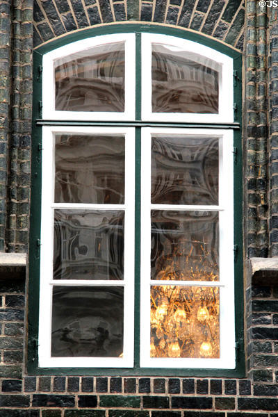 Window in main building at Lübeck Rathaus. Lübeck, Germany.
