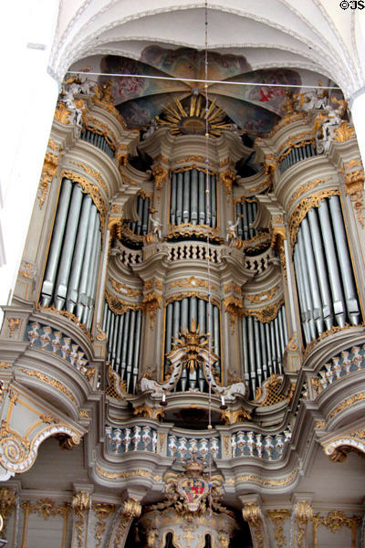 Organ at St Mary's Church. Rostock, Germany.