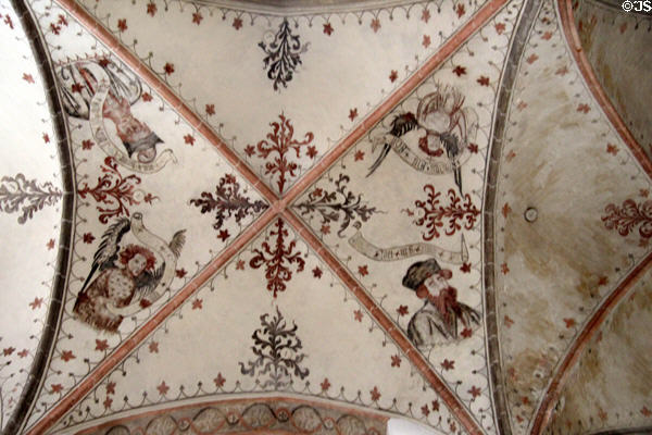 Ceiling paintings in Marienkirche (St. Mary's church). Stralsund, Germany.