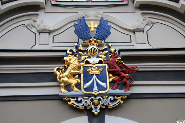 Crest of St Nicholas' Church. Stralsund, Germany.