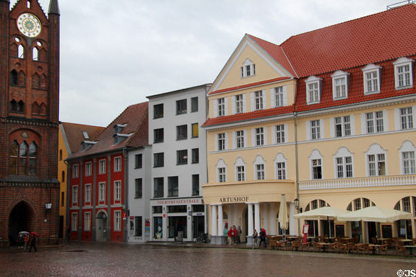 Germanic buildings on Old Market Square. Stralsund, Germany.