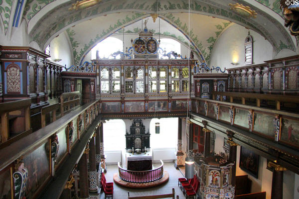 Gottorf Palace Chapel (1585-90) with carvings by Flenburg master Heinrich Kreienberg. Schleswig, Germany.