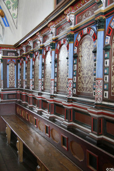 Balcony pew at Gottorf Palace Chapel. Schleswig, Germany.