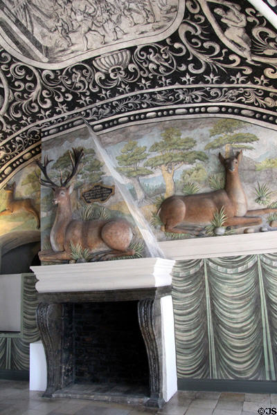 Stag Hall (end 16thC) banqueting hall at Gottorf Palace. Schleswig, Germany.