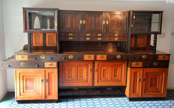 Dining room sideboard (c1920) by Wenzel Hablik at Schleswig Holstein State Museum. Schleswig, Germany.