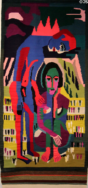 Schwarzer Frühling (Black Spring) tapestry (1925) by Ernst Ludwig Kirchner at Schleswig Holstein State Museum. Schleswig, Germany.