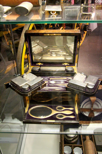 Woman's travel vanity case (end 19thC) at Schleswig Holstein State Museum. Schleswig, Germany.