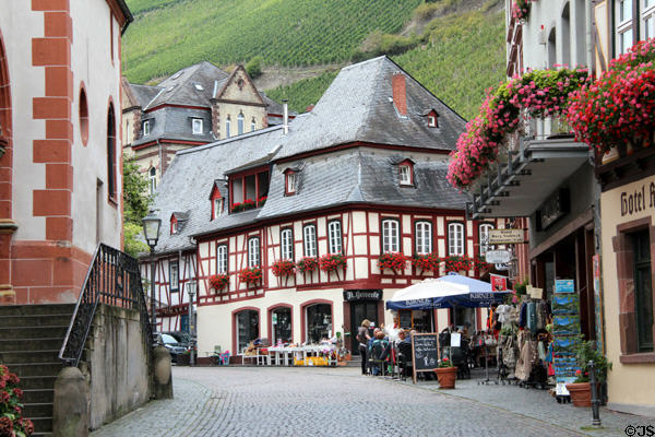 Cobble stone shopping street. Bacharach, Germany.