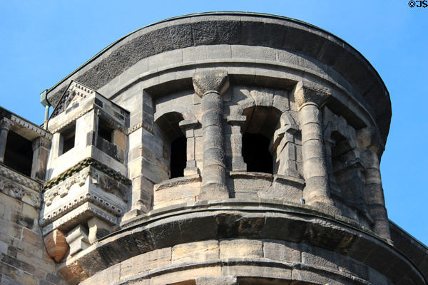 Top of Porta Nigra tower. Trier, Germany.