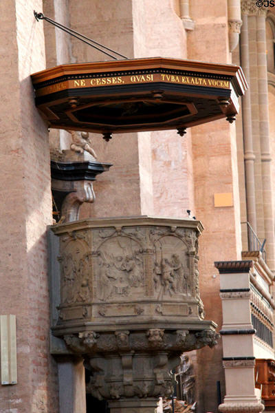 Pulpit & canopy at Trier Cathedral. Trier, Germany.