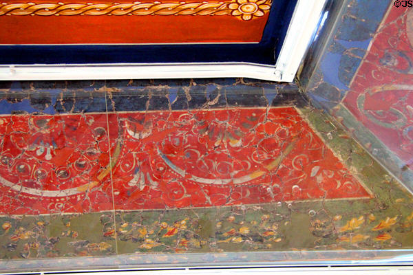 Restored border fresco which framed Roman ceiling at Cathedral Museum. Trier, Germany.