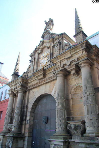 Petersburg Portal between Red tower & Electoral Palace, a remaining part of demolished Niederschloss. Trier, Germany.