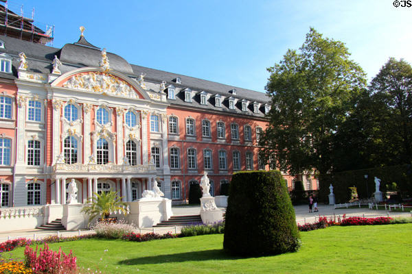 Kurfürstlicher Palace aka Electoral Palace (1750) residence of the Archbishops & Electors of Trier from 16thC - late 18thC. Trier, Germany. Architect: Johannes Seiz Rococo Wing.