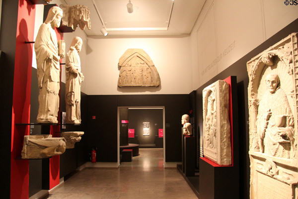 Reliefs & statues at Trier Archaeological Museum. Trier, Germany.