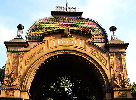 Tivoli entrance arch in Kobenhavn. Denmark.