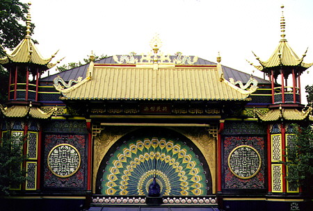 Peacock stage in Tivoli, Kobenhavn. Denmark.