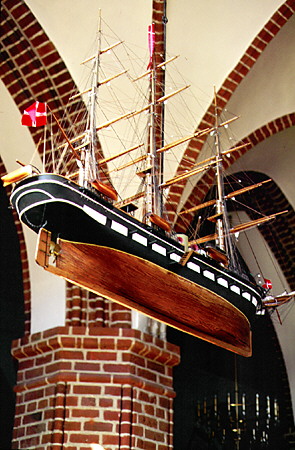 Sailor's offering in the Church of Our Lady, Nyborg. Denmark.