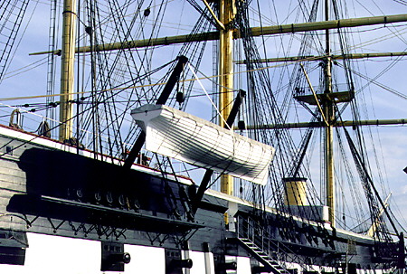 Rigging of the Frigate Jylland in Ebeltoft. Denmark.