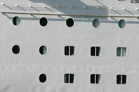 Rhythm of windows of Norwegian Sky. Dominica.