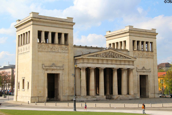 East facade of Propylaea (aka Konigsplatz Gate). Munich, Germany.