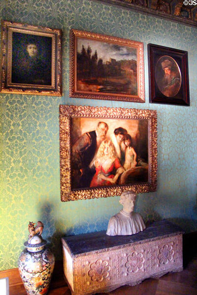 Art in former residential quarters of Lenbach family at Lenbachhaus. Munich, Germany.