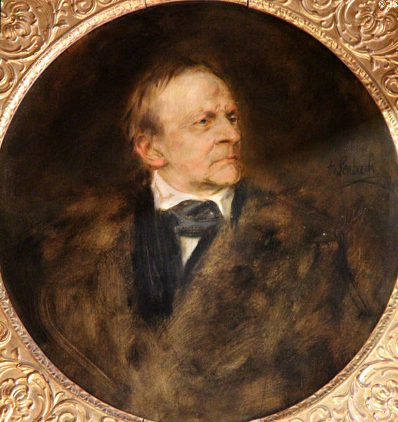 King Ludwig I of Bavaria portrait (c1890) by Franz von Lenbach at Lenbachhaus. Munich, Germany.