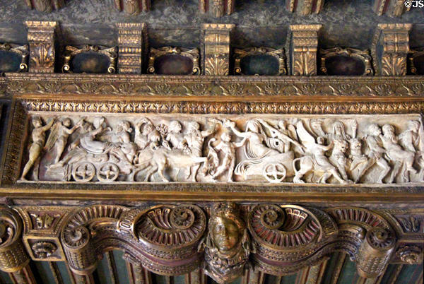 Neoclassical frieze at Lenbachhaus. Munich, Germany.