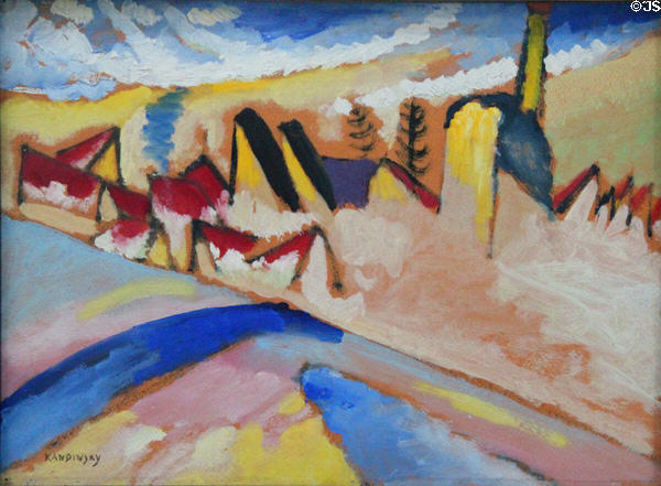 Study for Winter II painting (1910) by Wassily Kandinsky at Lenbachhaus. Munich, Germany.