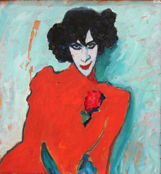 Portrait of Dancer Alexander Sacharoff (1909) by Alexej von Jawlensky at Lenbachhaus. Munich, Germany.