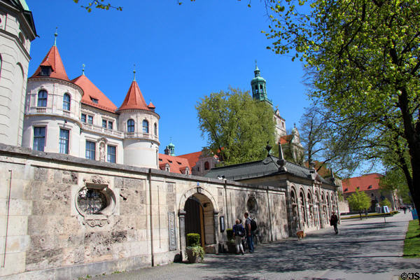 Streetscape of Bavarian National Museum. Munich, Germany.