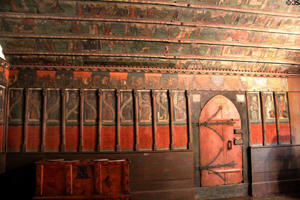Painted room from weavers guild house of Augsburg by Peter Kaltenhofen (1457), Jörg Breu d.Ä, (1538) & Johann Hertzog (1601) at Bavarian National Museum. Munich, Germany.