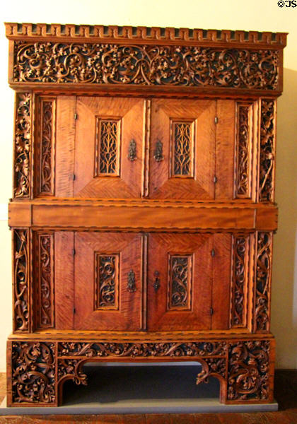 Sacristy cabinet (schrank) (c1500) made in Nuremburg at Bavarian National Museum. Munich, Germany.