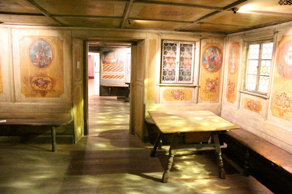 Room painted panels (c1770s) from Tirol at Bavarian National Museum. Munich, Germany.