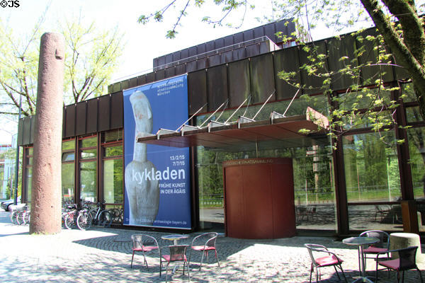 Modern building of Bavarian State Archaeological Collection. Munich, Germany.